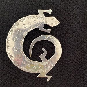 Taxco Sterling Silver Lizard Brooch/Pendant